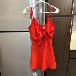 Selfie Leslie Red Bow Dress XS